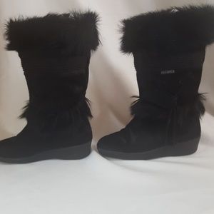 Tecnica Italian Black Goat Fur Winter Boots